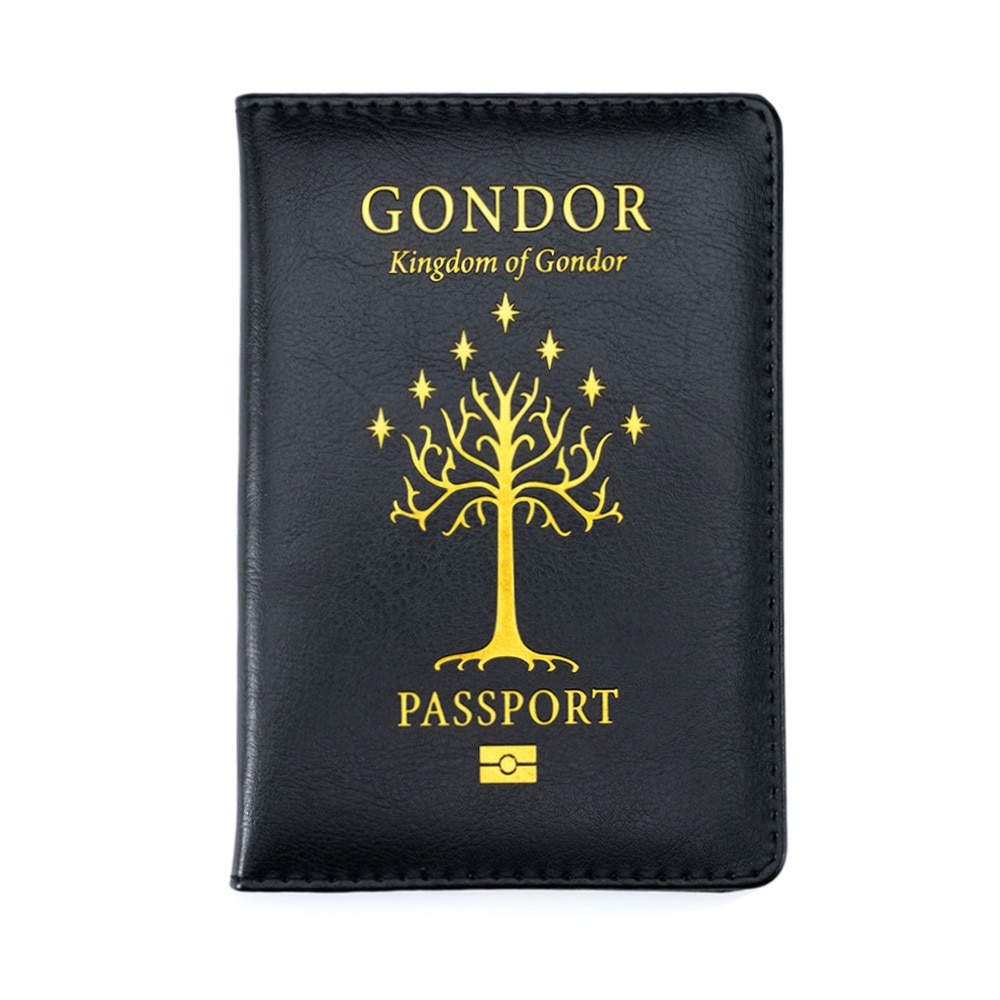 Travel accessories Gondor Middle earth Tree of life Passport Cover for Mens Passport Holder