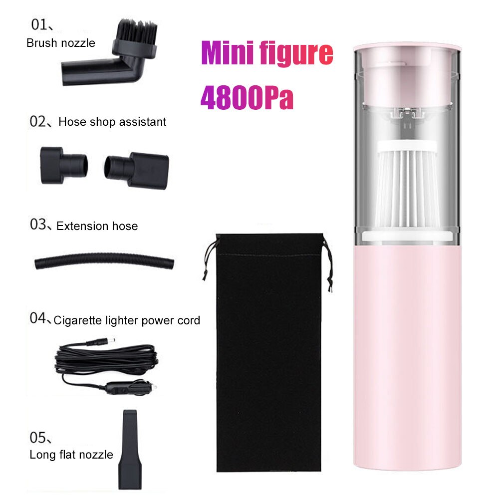 Handheld Vacuum Cleaner Wet and Dry Vacuum Cleaner Portable Handheld Vac Cleaner for Car Interior & Home & Computer Cleaning: pink