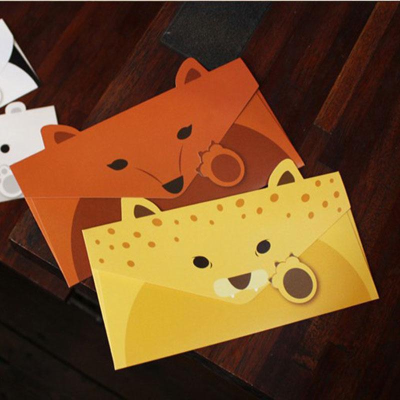 1 pcs Naam Cartoon panda varken vossen tijger Bruiloft/Mode Verjaardag Xmas Festival Creatieve Zegen Wenskaart