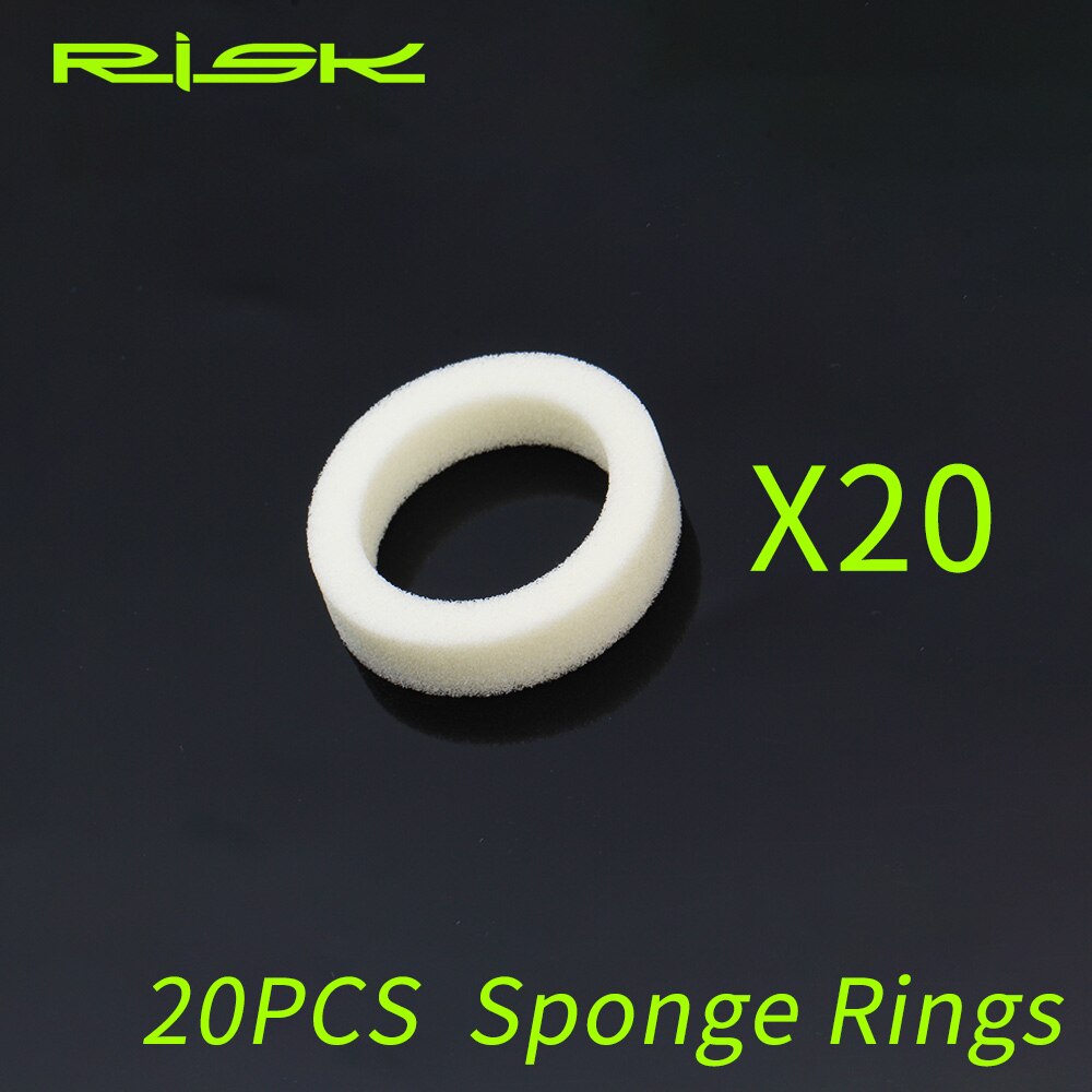 RISK Multifunction Bicycle Chain Keeper Fix Clean Tool With Chain Oiler Sponge Bike Wheel Holder Quick Release Lever Protector: Sponge Rings 20PCS