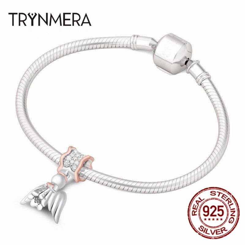 Trynmera Sterling Silver 925 Jewelry Angel Charm for women Charm Bracelets DIY Jewelry TA042