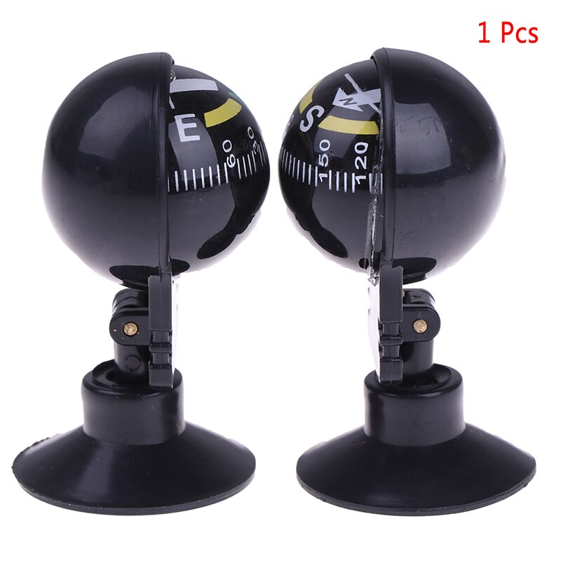 2.4x1.26 inch 1Pc 360 Degree Rotation Waterproof Vehicle Navigation Ball Shaped Car Compass with Suction Cup