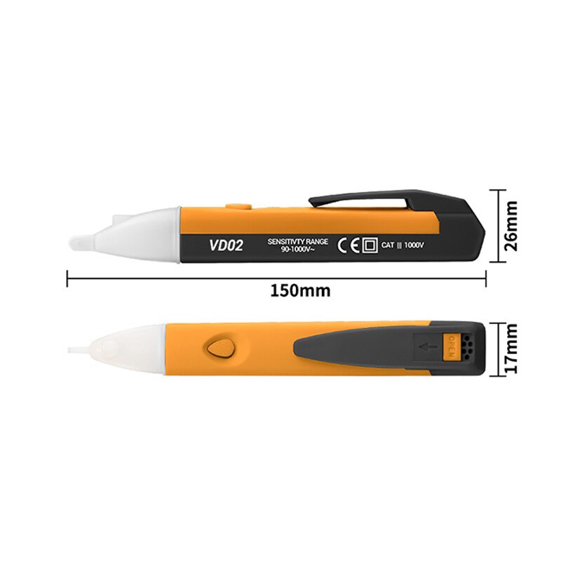 El test blyant digital 90-1000v 12-1000v ac spændingsdetektor berøringsfri tester pen tester meter volt strøm elektrisk