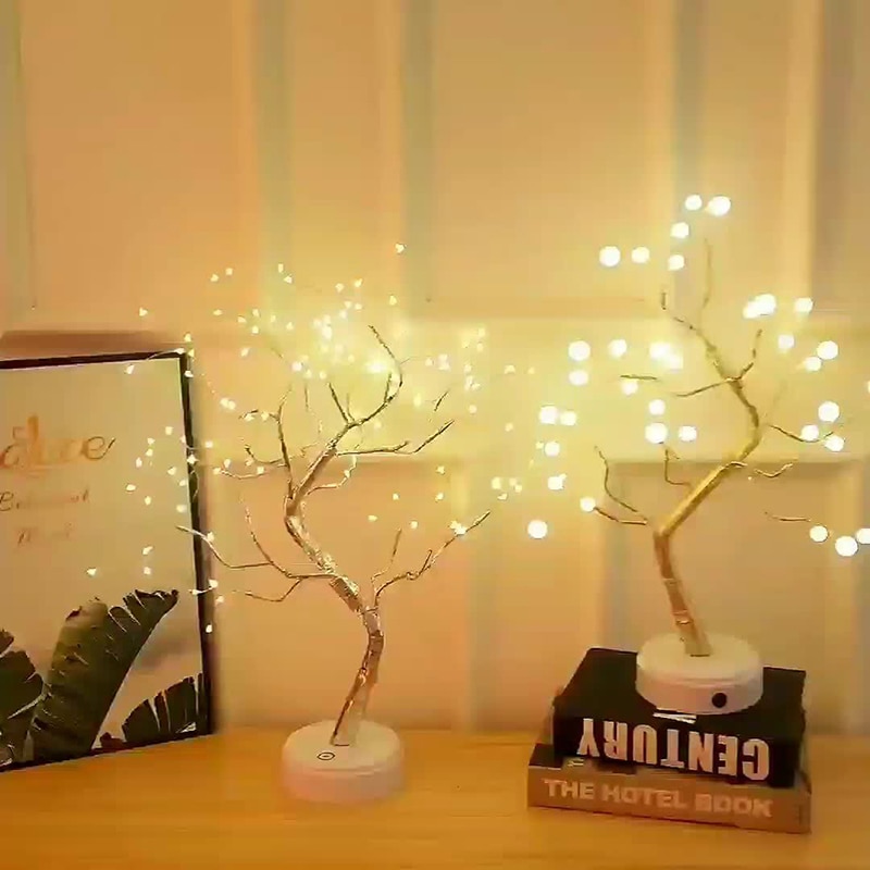 THE FAIRY LIGHT SPIRIT TREE SPARKLY TREES LED Night Light Mini Christmas Tree Copper Wire Garland Lamp Fairy Lights Lamp