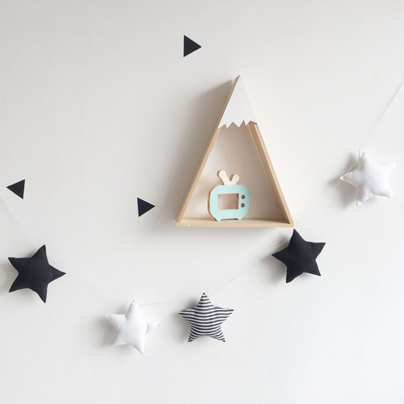 Guirnaldas de estrellas nórdicas hechas a mano para habitación de bebé, decoraciones de pared para habitación de niños, accesorios de fotografía, los mejores , novedad: 1