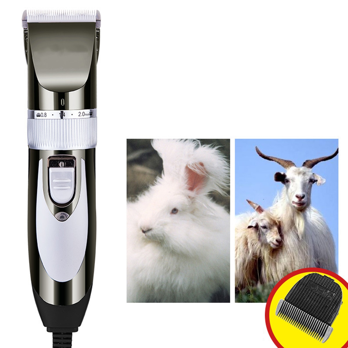 Elektrische Pet Hair Trimmer Geluidsarme Huisdier Tondeuse Snijmachine Tondeuses Voor Hond Kat Konijn Schapen Ons plug