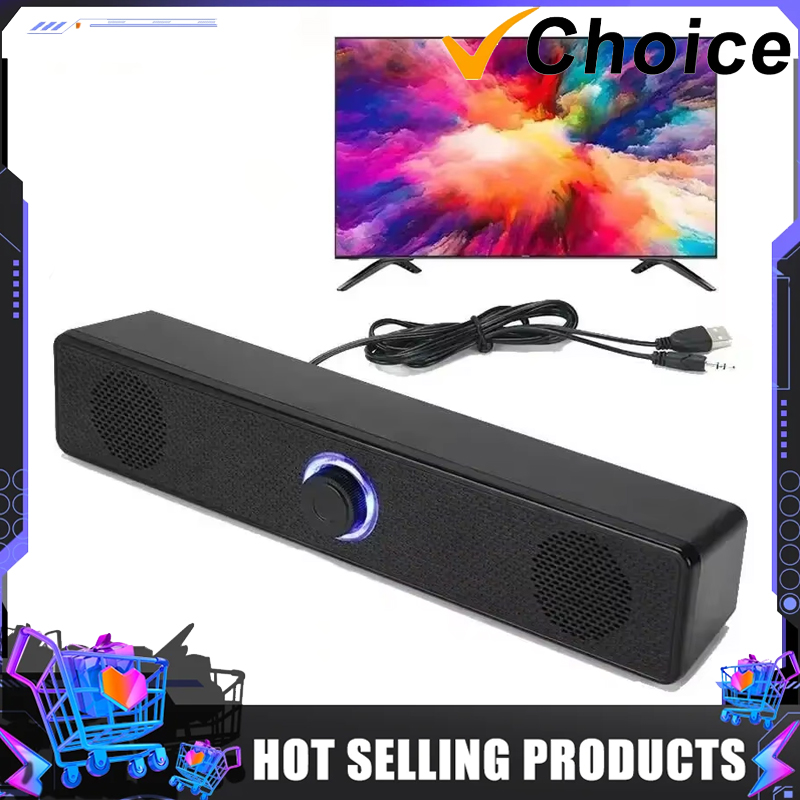 PC-Soundbar, kabelgebunden und kabellos, Bluetooth-Lautsprecher, USB-betriebene Soundbar für TV, PC, Laptop, Spielen, Heimkino, umgeben-Audiosystem