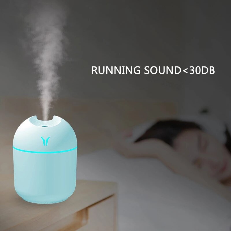 250ML Mini Air Humidifier USB Aroma Essential Oil Diffuser Ultrasonic Mist Maker with LED Night Lamp Diffuser For Home Car