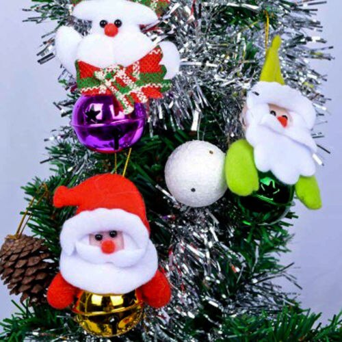 Jul julklockor jultomten snögubbe fest dekoration julgran prydnad jul liten klocka slumpmässigt