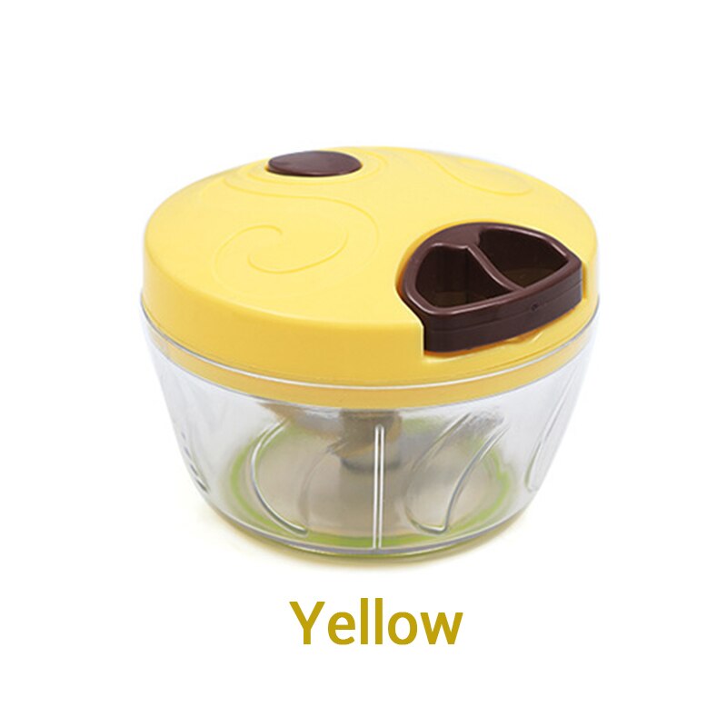 1 stk håndmadshakker vegetabilsk hvidløgshakker twist-hakker hvidløgspresser hakkemaskine blender foodprocessor maskine køkkenværktøj: Gul