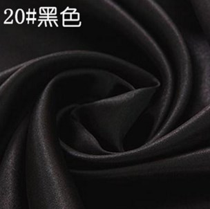 12 Colors Selection Polyester Satin Material For Clothing Linings Soft Charmeuse DIY Handmade Crafts Satin Fabric: 20 black