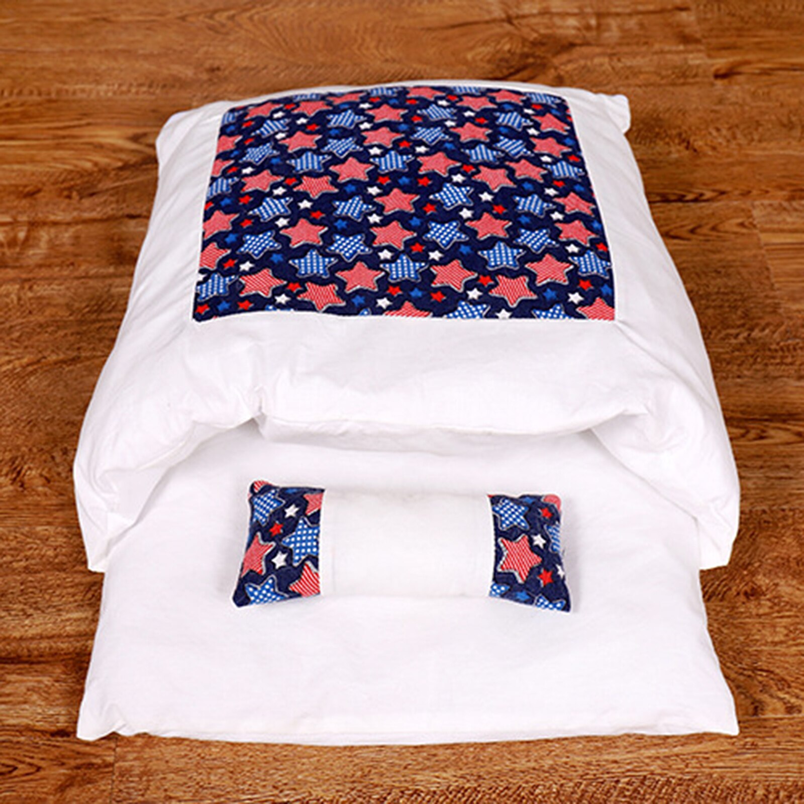 Cat Sleeping Sofa Cat Sleeping Bag Kennel Nest Small Pet Bed Sleeping Bag Removable Cat House Winter Warm Pet Beds Sofas Mat: Blue / L