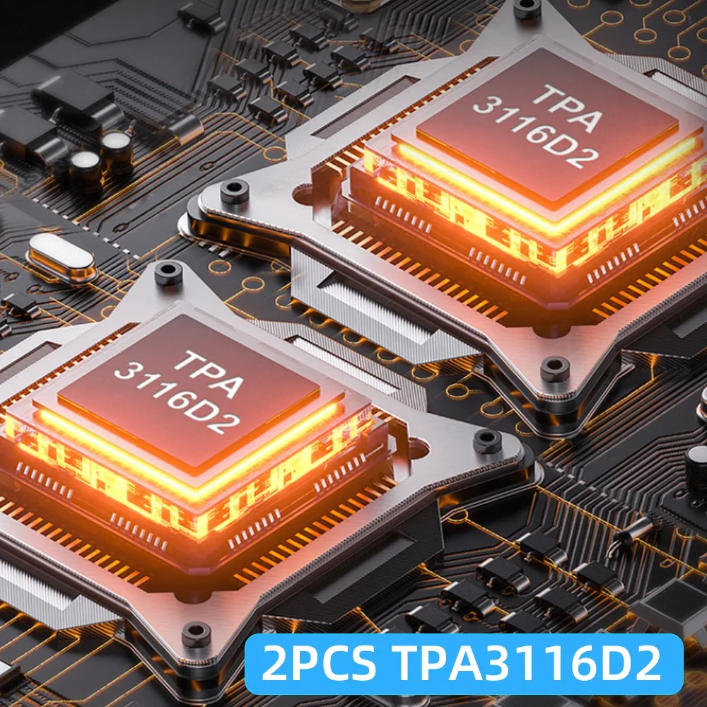 Mini TPA3116D2 Bluetooth 5.3 Class D Power Amplifier 2.0 Audio Amplifier 100Wx2 200W with Microphone Optical Coaxial Input