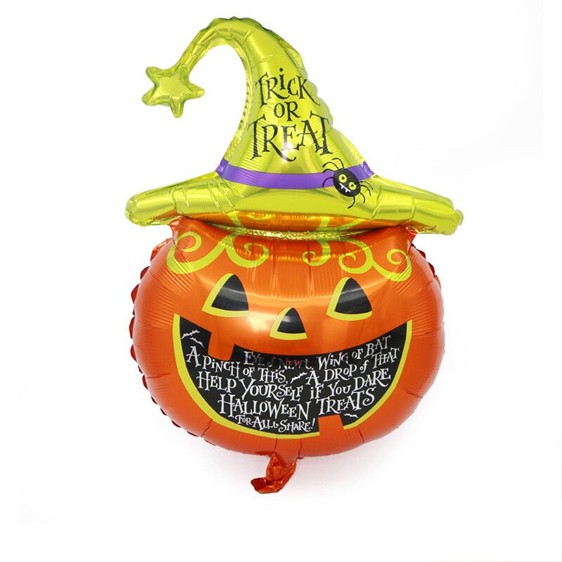 glad halloween fest dekorasjonssett helium luftfolie ballonger gresskar flaggermus halloween tema ballong banner svart oransje ballong xn
