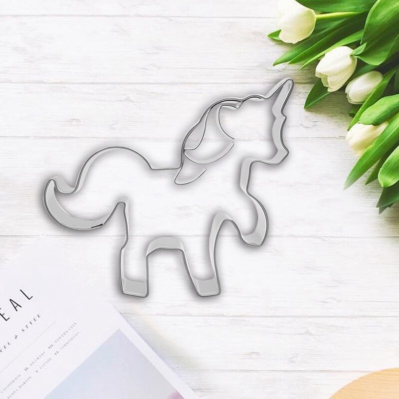 Cortador de galletas de caballo y unicornio, pastel de Chocolate, Fondant, molde de pan, postre, moldes para decorar pasteles, molde para horno para pasteles y galletas