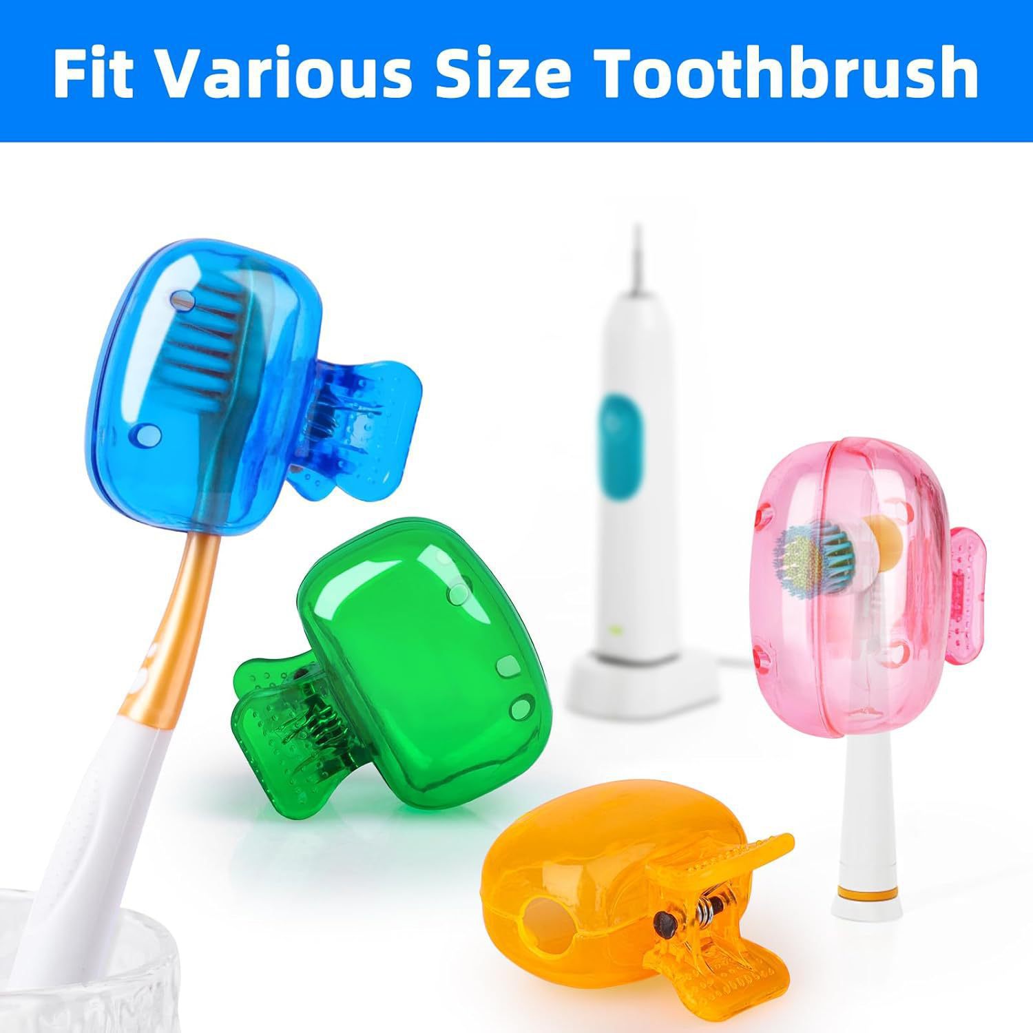 Newest Toothbrush Storage Clip Household Travel Portable Anti-dust Toothbrush Head Protector Multiple Functions Travel Organizer