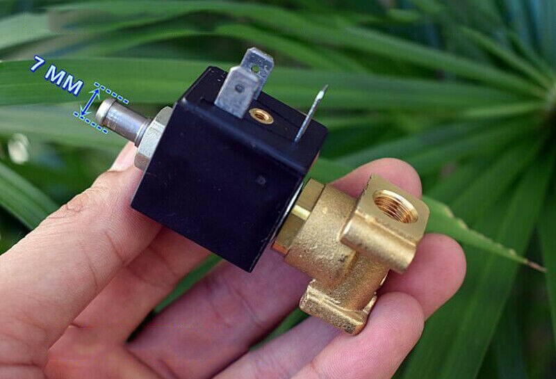 OLAB-Válvula Solenoide eléctrica de latón, máquina de café de dos posiciones, válvula de agua de vapor, 6000-9000, 1/8 ", 230V, CA