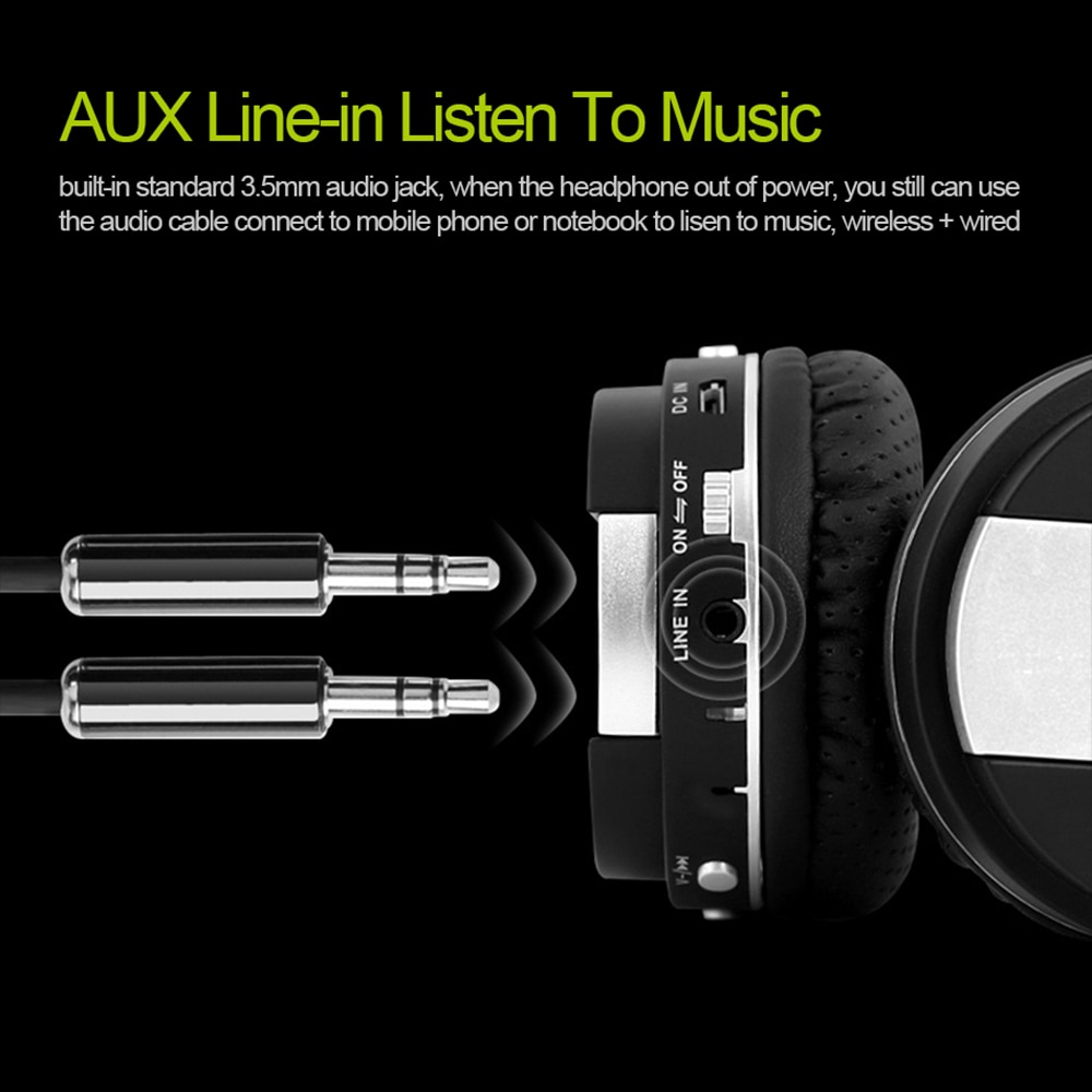 ZEALOT B17 Wireless Bluetooth Headphone Super Bass Stereo Headset FM Radio TF Card Play With Microphone