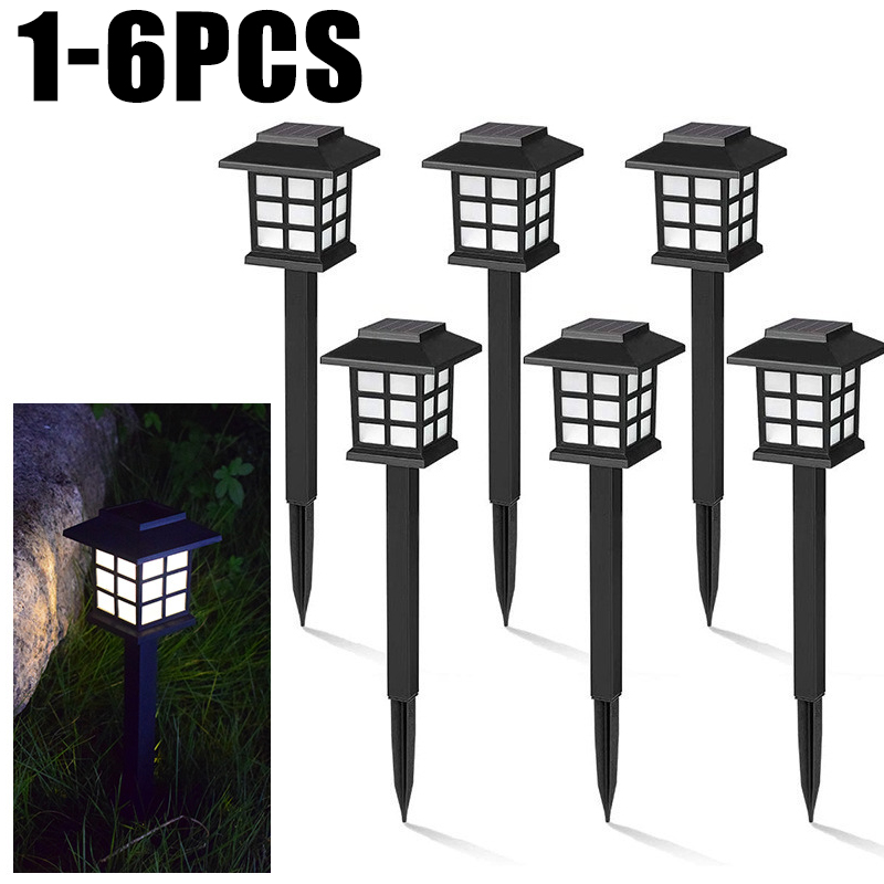 Led Solar Gazon Kleine Paleis Lamp Outdoor Waterdichte Grond Plug Lamp Binnenplaats Retro Kleine Vierkante Decoratieve Landschapslamp