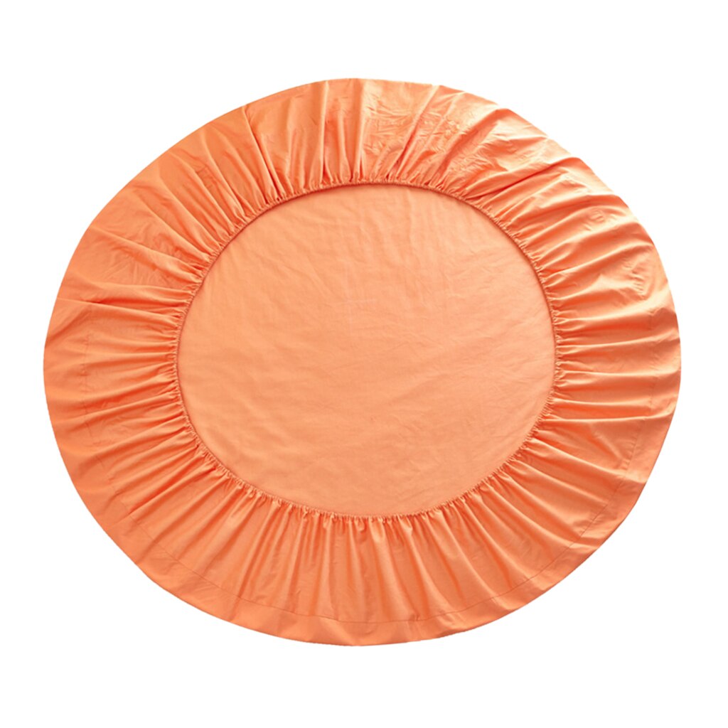 Hotel Home Round Bed Sheets Extra Soft Pure Cotton Breathable Bed Covers 86 Inch Diameter: Shallow Orange