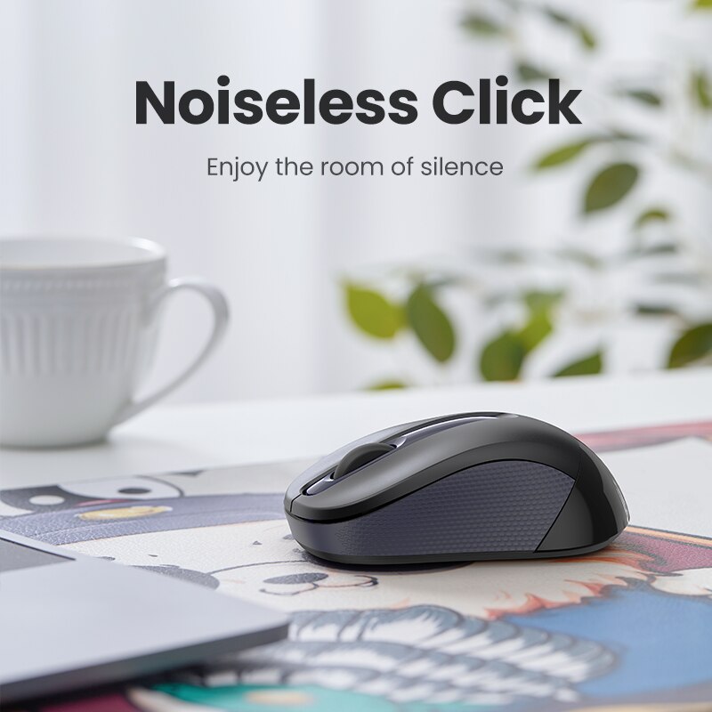 UGREEN Mouse Wireless Ergonomic Shape Silent Click 2400 DPI For MacBook Tablet Computer Laptop PC Mice Quiet 2.4G Wireless Mouse