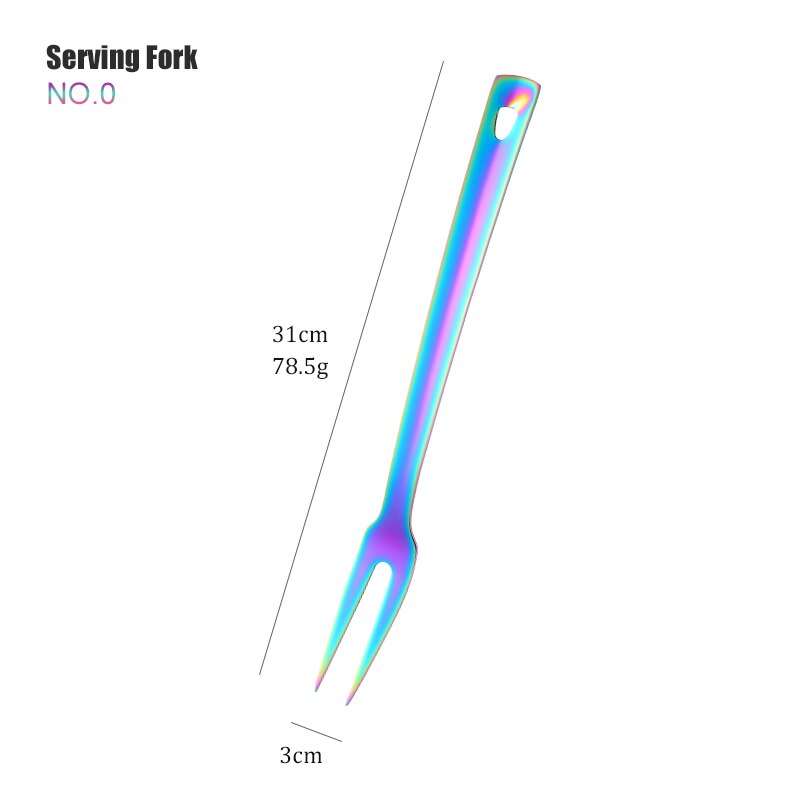 1PC Rainbow Stainless Steel Nonstick Kitchen Utensils Cooking Tool Long Serving Sets Scoop Spoon Fork Turner Ladle Cake Shovel: Fluorescent Yellow