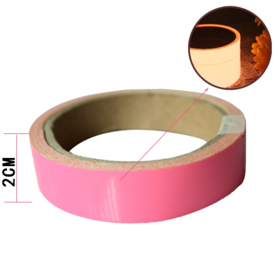 1Pcs Lichtgevende Tape Tl Night Zelfklevende Glow In Dark Veiligheid Film Sticker Veiligheid Podium Decor Thuis decoratie: orange red / 1.5cmx100cm