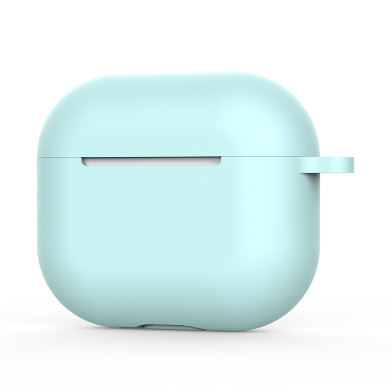 Soft Silicone Case For Apple AirPods 3 Case headphone accessories wireless Bluetooth headset cover with hook hole for airpods 3: ORANGE RED