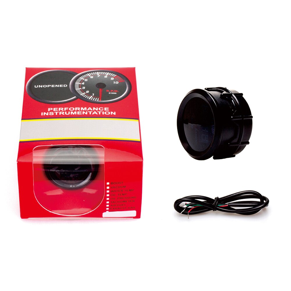 52mm Car Tachometer RPM Meter Automobile Tachometer LED Digital Display Warning Light Car Tacho Gauge for 12V Truck Gauge Pod: gauge
