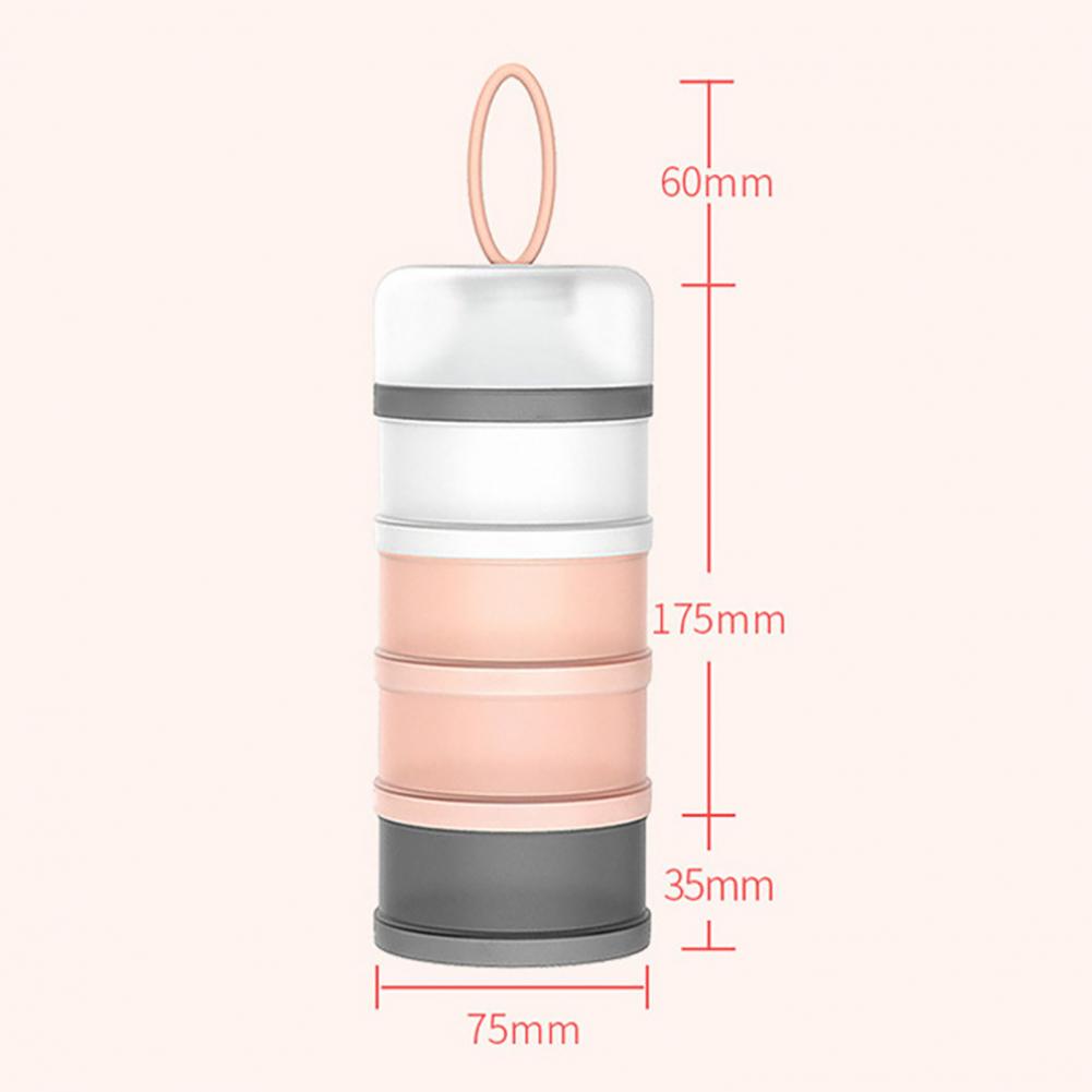Baby Food Dispenser Multiple Layers Waterproof Detachable Food Storage Opening Cereal Infant Snack Container for Home Use