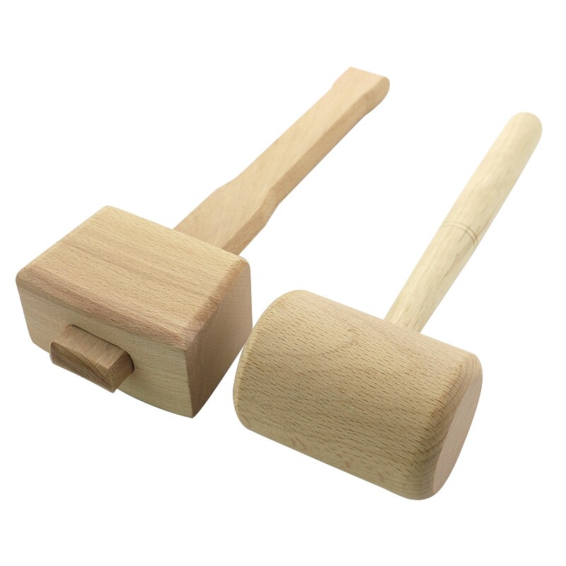 Diy Lederen Carving Hamer T/Longitudinale Hamer Houten Hamer Punch Snijden Nylon Hamer Tool Met Houten Handvat Lederen Craft