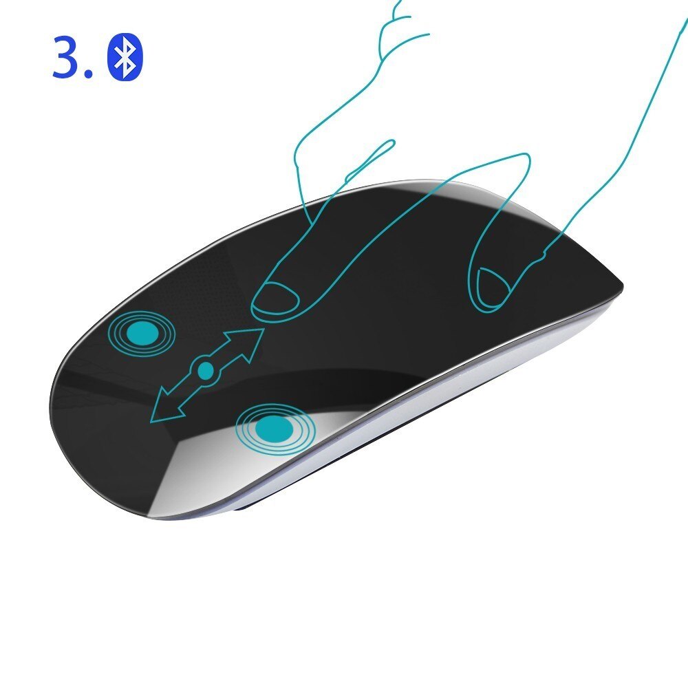 Wireless Bluetooth Computer Mouse Ultra thin Touch Scroll Magic Mause 1600DPI Ergonomic Optical Mice For Laptop PC Apple Macbook
