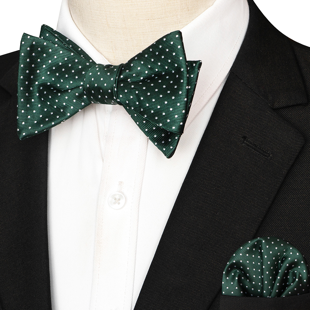 EASTEPIC Gestreifte Fliege für Herren, Einstecktuch-einstellen, kariertes Accessoire, Paisley-Krawatte, Blumenmuster, gepunktet, reines Schwarz, Abendparty: Blau
