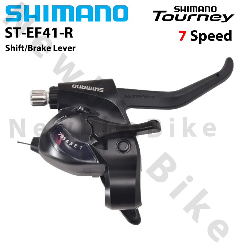 Shimano turnering  ef41 girspak 3 x 7- trinns 3- trinns 7- trinns til mtb-sykkel venstre høyre girspak terrengsykkel avtrekker: Gul