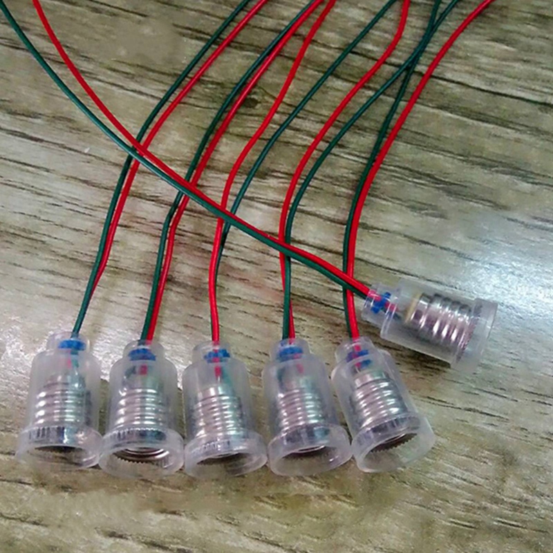 20pcs/lot 20cm Wire Lamp Base E10 Lamp Holder Bulb Light Screw Socket for 1.5V 2.5V 3.8V 6V Light Lamp Accessories