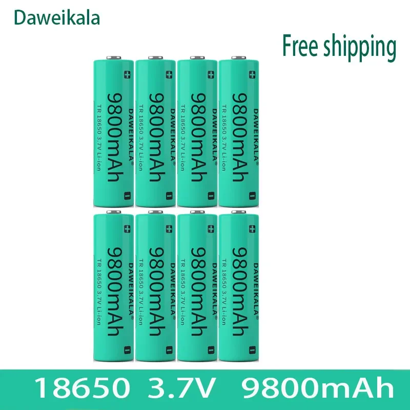 18650 3.7V 9800mAh Rechargeable Battery for Flashlight Torch Headlamp Li-ion Rechargeable Battery: Blue