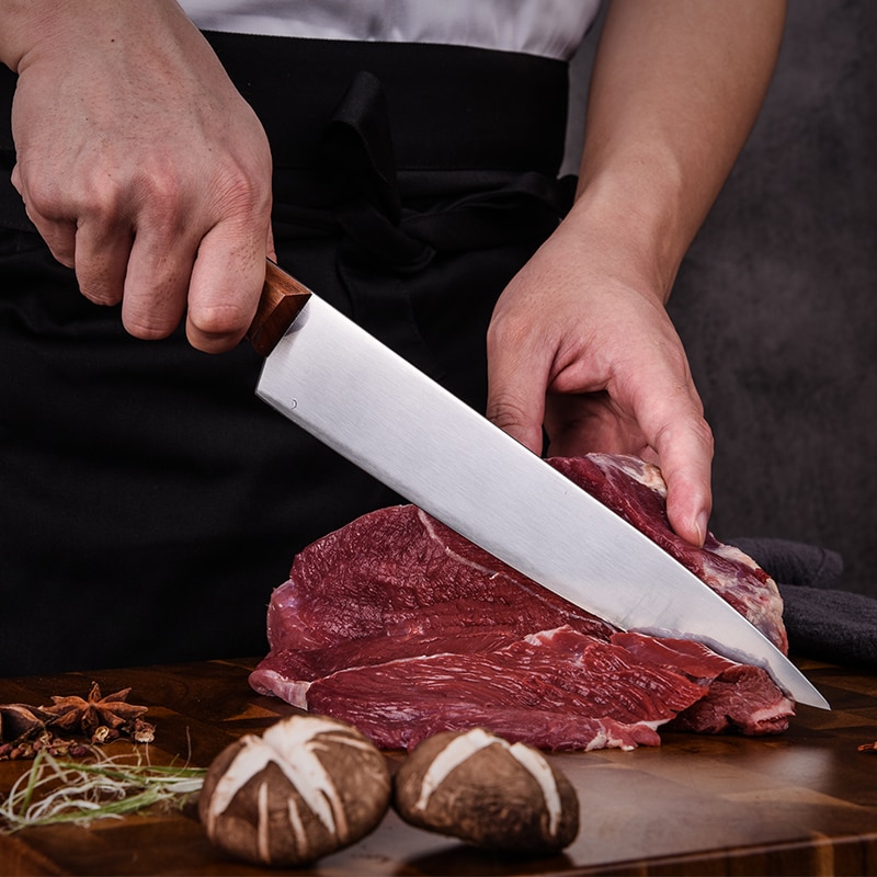 Kitchen Knife Butcher Slaughter Slicing Meat Knives Chef Knife Cook Tools Kitchen Accessories 10 inch Steel Knives
