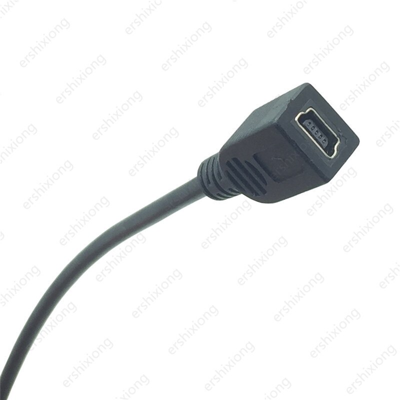 Mini Usb Kabel 5Pin Stekker Aan Vrouwelijke Jack Extension Data Adapter Lead Kabel Haakse 90 Graden Cord 25cm