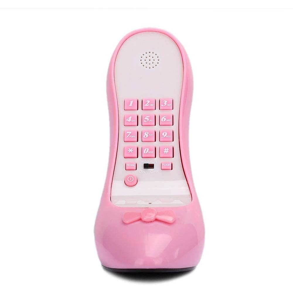 Korkeakorkoiset kengät muotoinen puhelin muodikas johdollinen pöytäpuhelin kotitoimisto lankapuhelin puhelin fijo