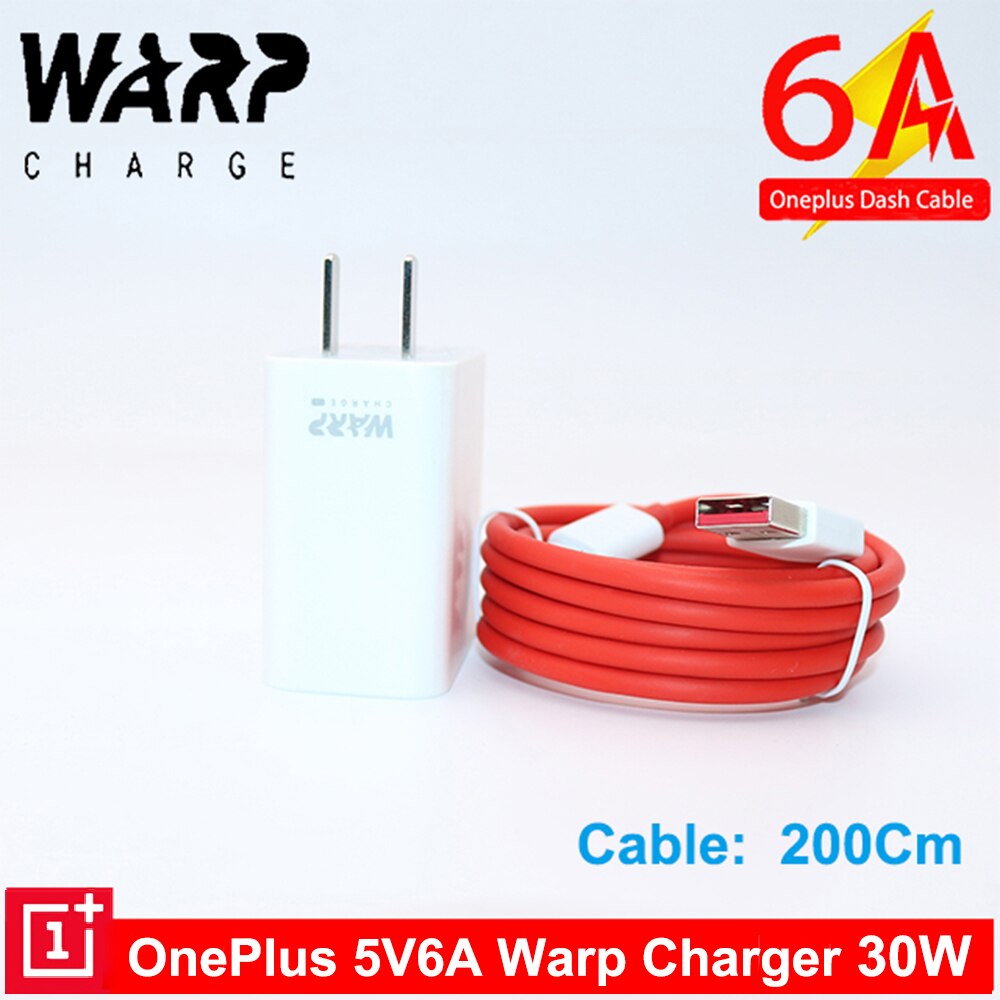 Caricatore di ordito OnePlus 7T 5V6A ordito originale ricarica rapida EU 、 caricatore usa per OnePlus 8 8pro 8T 7T Pro 7 6T 6 cavo di ordito OnePlus 6A: US Add Cable 2.0M