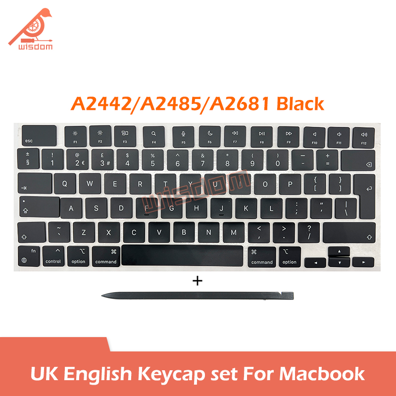 Laptop Uk Layout Keycaps Toetsen Voor Macbook A1466 A1502 A1707 A1989 A2337 A2338 A2141 A2681 A2442 A2681 A2681 A2941 Toetsenbord Reparatie: Blue