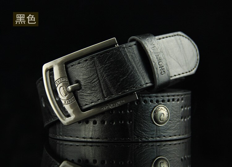 brand heren riem Italiaanse casual riem mannen jeans: Black