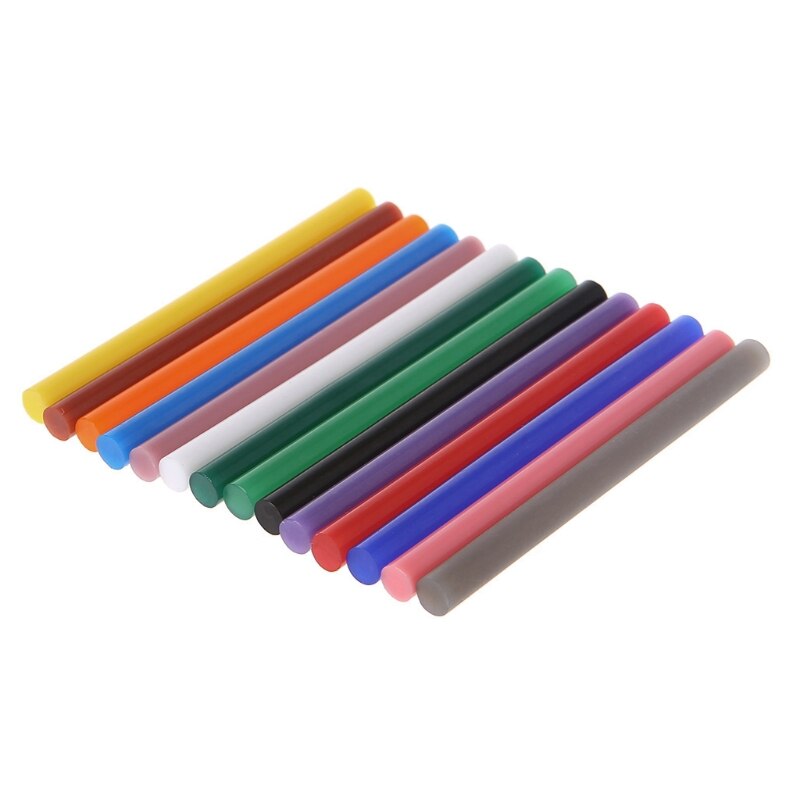 Pegamento de fusión en , mezcla de colores, brillo, viscosidad, bricolaje, herramientas de reparación de juguetes artesanales, 7mm x 100mm