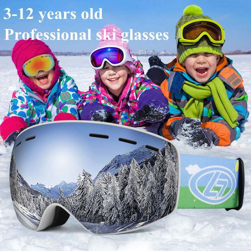 Winddicht Kids Ski Brillen Anti-Fog Schaatsen Snowboard Bril Anti-Uv Beschermende Kinderen Skateboard Bril Sneeuwscooter Googles