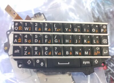 Toetsenbord russisch thais arabisch toetsenbord met flexkabels, reparatieonderdelen voor bb blackberry  q10 toetsenbord + gereedschap: Zwart arabisch