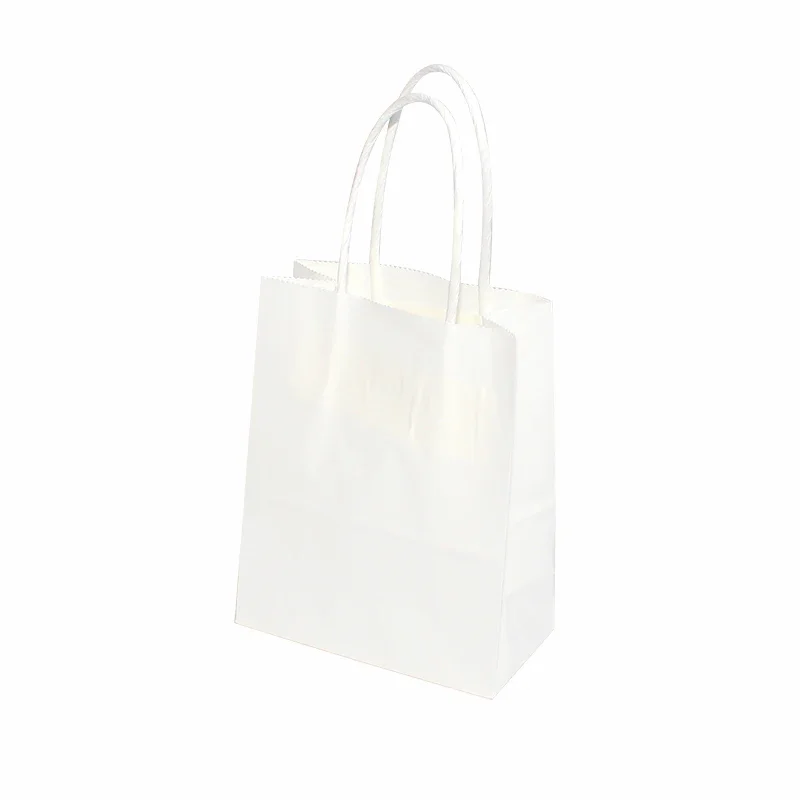 6/12pcs Mini Small Kraft Paper Bag with Handles Festival Bag Candy Shopping Bags: MINT GREEN / 5x5x5cm