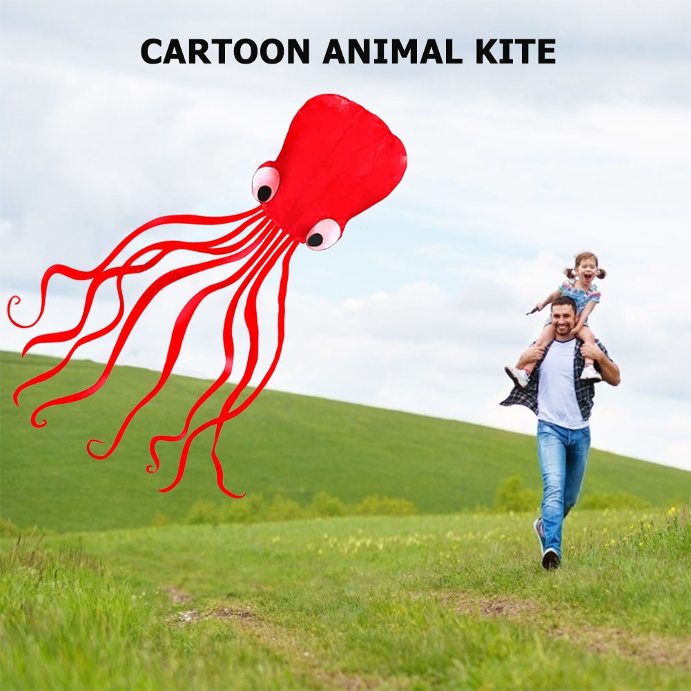 3D Zachte Octopus Vlieger Cartoon Dier Outdoor Windzak Zachte Kite Outdoor Makkelijk Te Vliegen Kinderen Speelgoed Voor Kerst Jaar