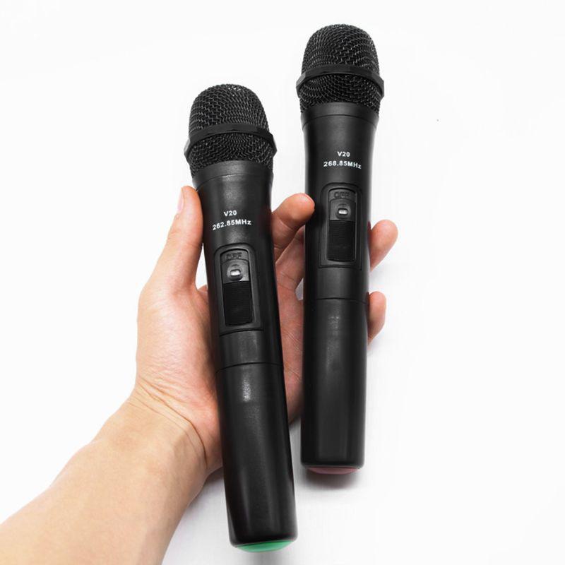 Beesclover uhf usb 3.5mm 6.35mm trådløs mikrofon megafon håndholdt mikrofon med modtager til karaoke tale højttaler  r57