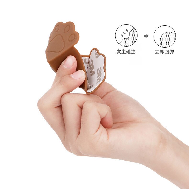 Narożnik drzwiowy ochraniacz na krawędzie nowy słodki kociak łapa silikon bezpieczeństwo dla dziecka ochrona przed dziećmi meble dziecięce bezpieczeństwo