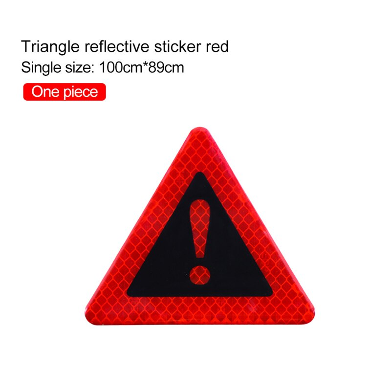 Driehoek Uitroepteken Reflecterende Waarschuwing Teken Sticker Night Rijden Veiligheid Reflecterende Auto Sticker Anti-Collision Strip